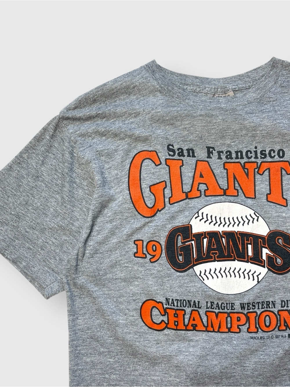 Vintage 1987 San Francisco Giants National League Champions Shirt, 80s USA XL - Picture 2 of 4